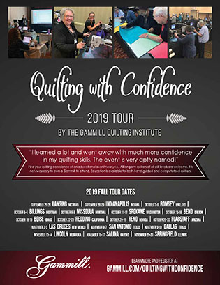 Gammill -- Quilting with Confidence 2019 Tour