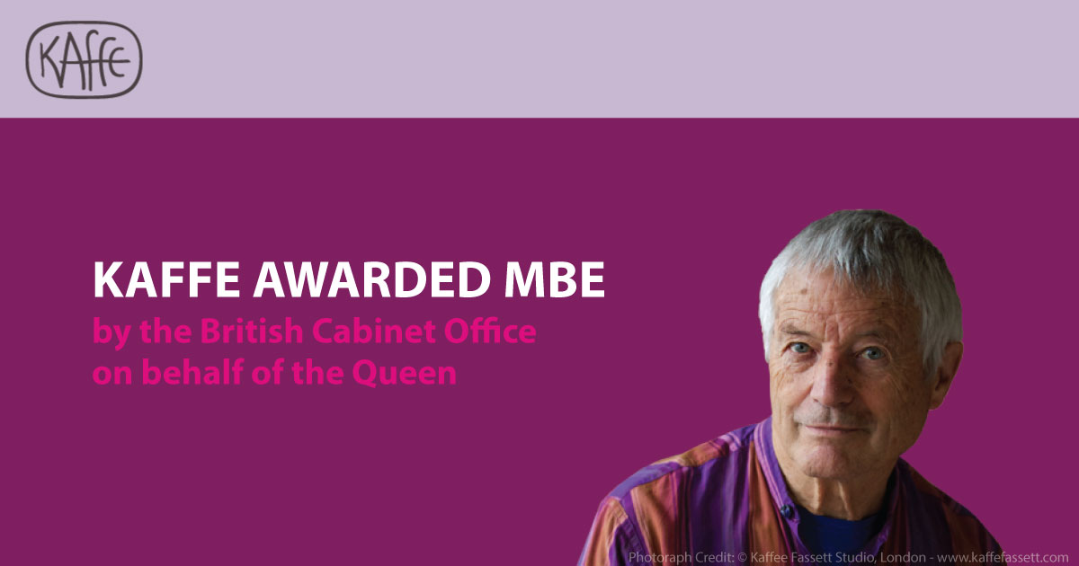 Kaffe Awarded MBE