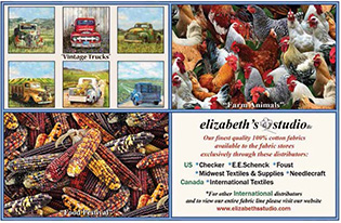 Elizabeth's Studio advertising fabric