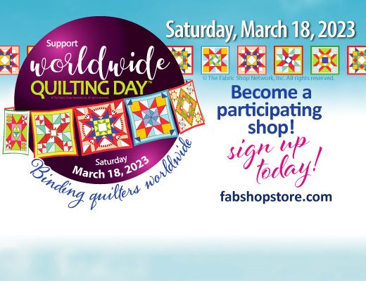 Worldwide Quilting Day, March 18, 2023